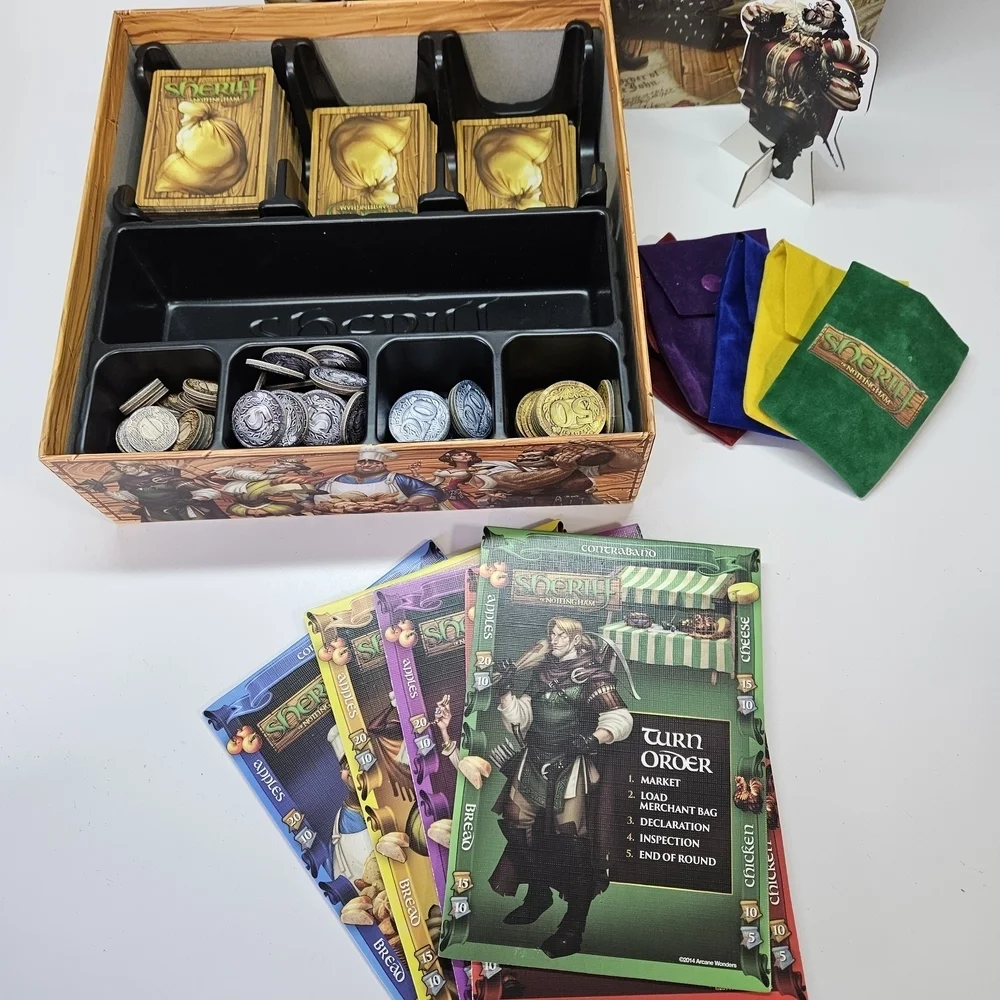 Sheriff of Nottingham Complete Board Game 1st First Edition 2014 Manual